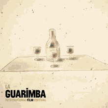a poster for the guarimba international film festival with a drawing of a monster