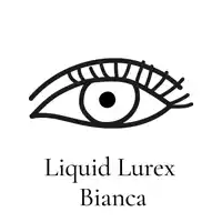a drawing of an eye with the words liquid lurex bianca written below it