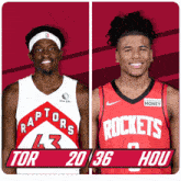 Toronto Raptors (20) Vs. Houston Rockets (36) First-second Period Break GIF - Nba Basketball Nba 2021 GIFs