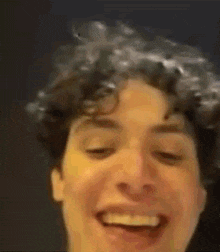a close up of a person 's face with their eyes closed and a foamy head .