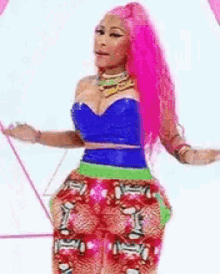Nicki Minaj Eyeroll GIF - Nicki Minaj Eyeroll Pink Hair GIFs