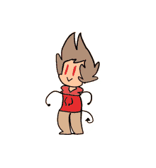 a drawing of a person doing a handstand with a red scarf around their head