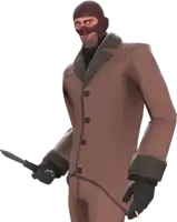 a man wearing a mask and a suit holds a knife
