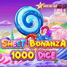 a game called sweet bonanza 1000 dice with a lollipop