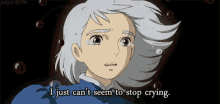 Howls Moving Castle Cant Stop GIF - Howls Moving Castle Cant Stop Crying GIFs