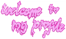welcome to my profile welcome hot pink pink kawaii
