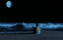 ocean sad lonely sea moon