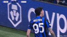 a soccer player wearing a number 95 jersey