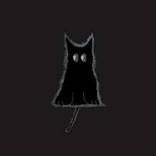 Gato Pendulo Gato Negro GIF