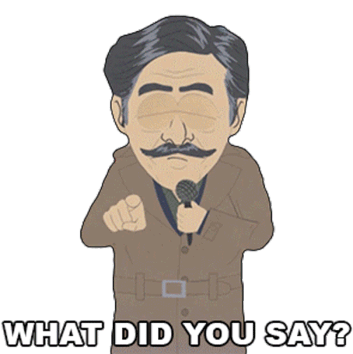 What Did You Say Geraldo Rivera Sticker - What Did You Say Geraldo Rivera South Park Stickers
