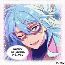 a picture of a anime character with the name wataro de jovana on it