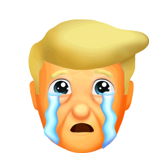Trump Crying Bye Trump Sticker - Trump Crying Trump Cry Bye Trump Stickers
