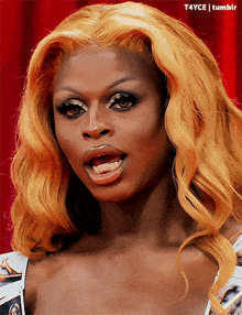 a close up of a woman 's face with the words t4yce tumblr below her