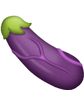 Emoji Eggplant Sticker - Emoji Eggplant Suggestive Stickers