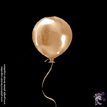 a gold balloon is against a black background with the words google photos argentina