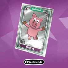 a card with a pig on it that says " patient pig "