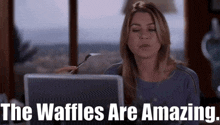 Greys Anatomy Meredith Grey GIF - Greys Anatomy Meredith Grey The Waffles Are Amazing GIFs