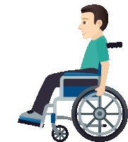 Sitting On Wheelchair Joypixels Sticker