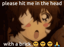 Dazai Brick GIF - Dazai Brick Hit Me With A Brick GIFs