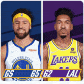 Golden State Warriors (65) Vs. Los Angeles Lakers (62) Half-time Break GIF - Nba Basketball Nba 2021 GIFs