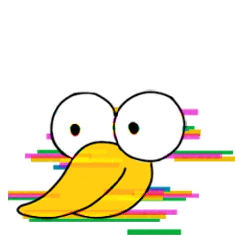 Duck Bird Sticker - Duck Bird Glitch Stickers