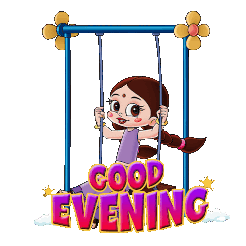 Good Evening Chutki Sticker - Good Evening Chutki Chhota Bheem Stickers