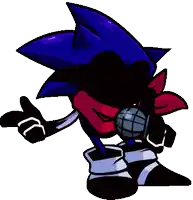 a cartoon character is holding a microphone and wearing a scarf .