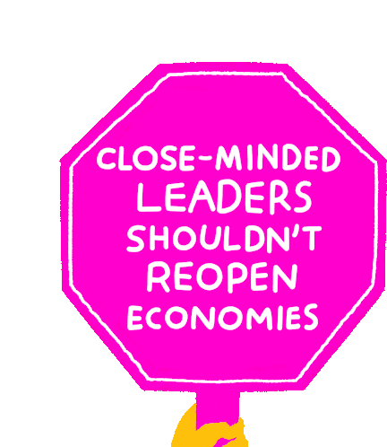 Closeminded Closeminded Leaders Sticker - Closeminded Closeminded Leaders Reopen Economies Stickers