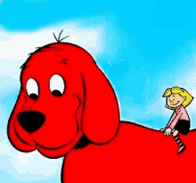 clifford big red dog back ride