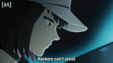 a picture of a girl with the words hackers can 't resist on the bottom
