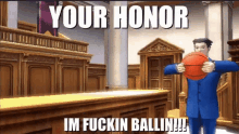 Ace Attorney Pass The Ball GIF - Ace Attorney Pass The Ball Your Honor GIFs