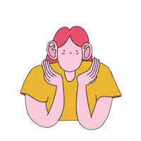 a cartoon drawing of a woman with red hair
