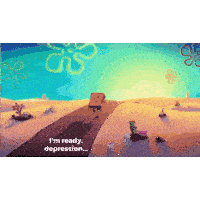 Spongebob Depression Sticker