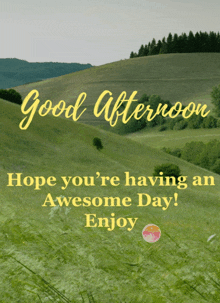 a good afternoon hope you 're having an awesome day enjoy card