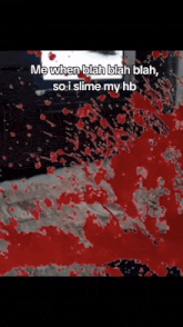 a screenshot of a video that says " me when blah blah blah "