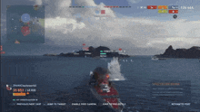 a screenshot of a video game shows a ship being destroyed