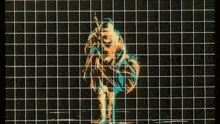 a grid with a silhouette of a person in the middle