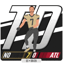 an illustration of a football player with the number 7 on his uniform