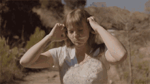 Fixing Hair Courtney Marie Andrews GIF - Fixing Hair Courtney Marie Andrews Burlap String GIFs