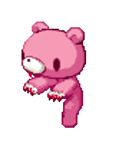 Gloomy Bear Running Sticker - Gloomy Bear Running Pixel Stickers