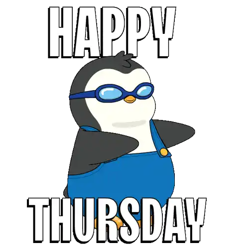 Penguin Thursday Sticker - Penguin Thursday Pudgy Stickers