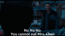 Mrs Chen You Cannot Eat GIF - Mrs Chen You Cannot Eat Venom2 GIFs