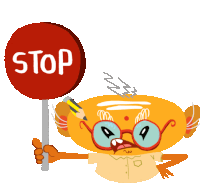 Angry Professor Holds Stop Sign Sticker
