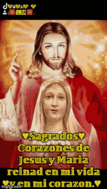 sagrados corazones jesus y maria reinda vida y corazon