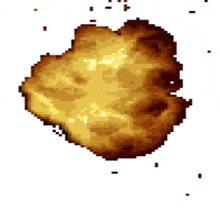 a pixel art of a fried chicken nugget