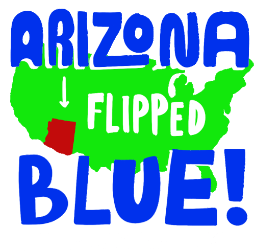 Arizona Az Sticker - Arizona Az Flipped Blue Stickers