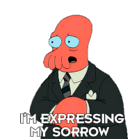 I'M Expressing My Sorrow Dr John Zoidberg Sticker - I'M Expressing My Sorrow Dr John Zoidberg Futurama Stickers