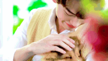 a man petting a dog with the words " inevitable coincidence " written on the bottom