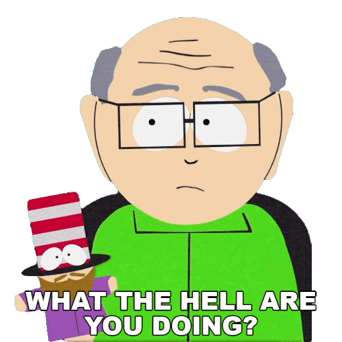 What The Hell Are You Doing Mr Garrison Sticker - What The Hell Are You Doing Mr Garrison South Park Stickers