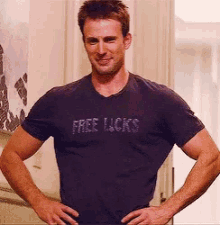 Chris Evans Free Licks GIF - Chris Evans Free Licks Shirt GIFs